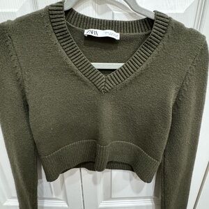 Zara olive green long sleeve.